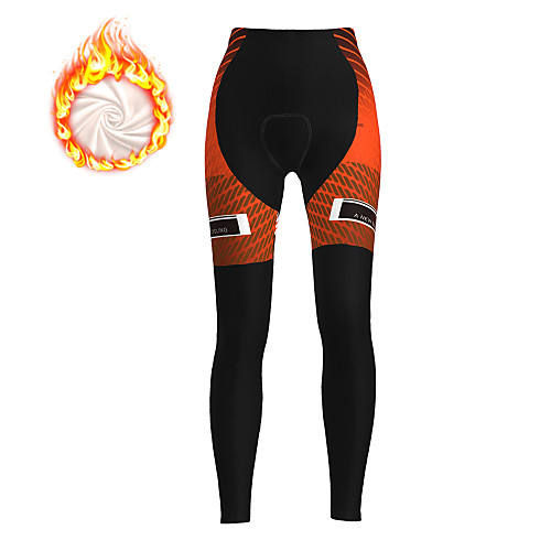 

21Grams Women's Cycling Tights Cycling Pants Winter Fleece Bike Tights Padded Shorts / Chamois Pants Fleece Lining Breathable Warm Sports Fuchsia / Blue / Orange Mountain Bike MTB Road Bike Cycling