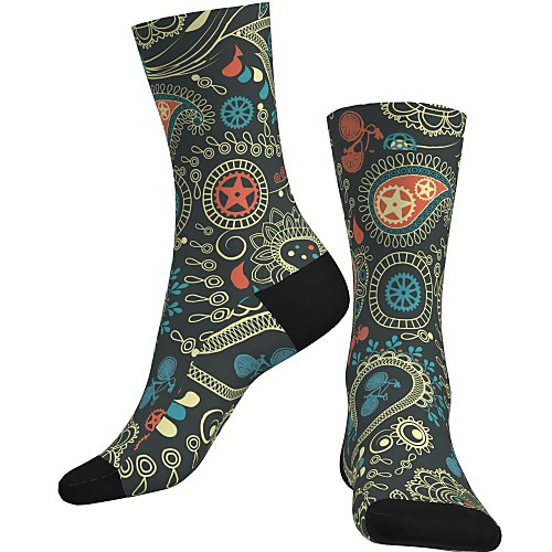 

Crew Socks Compression Socks Calf Socks Athletic Sports Socks Cycling Socks Women's Men's Bike / Cycling Breathable Soft Comfortable 1 Pair Paisley Cotton Grey S M L / Stretchy