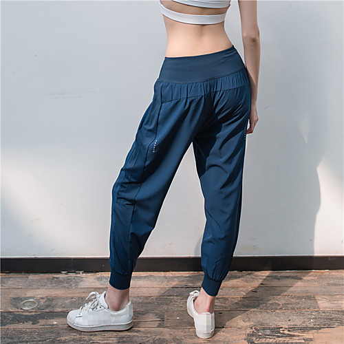 

Women's Sweatpants Joggers Jogger Pants Athletic Bottoms Spandex Winter Fitness Gym Workout Running Training Exercise Breathable Moisture Wicking Soft Sport Solid Colored Black Blue / Micro-elastic