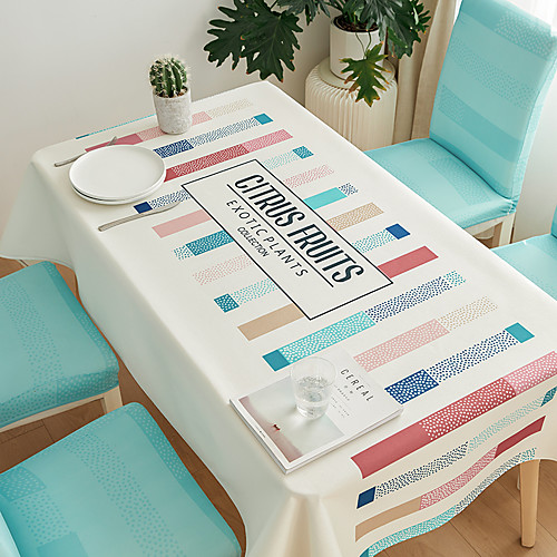 

Thick Waterproof Tablecloth Square Tablecloth Decorative Kitchen Rectangular Tablecloth Citrus 1 pc