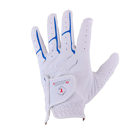 

Golf Glove left Golf Full Finger Gloves Men's Anti-Slip UV Sun Protection Breathable PU Leather Microfiber Training Outdoor Competition White / Sweat wicking