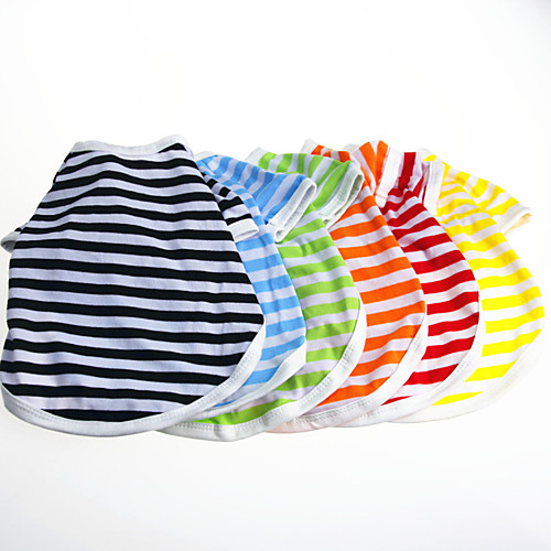

Dog Shirt / T-Shirt Puppy Clothes Stripes Cartoon Fashion Dog Clothes Puppy Clothes Dog Outfits Black Blue Yellow Costume for Girl and Boy Dog Cotton XS S M L XL