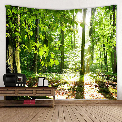 

Old tree Sunny Forest Digital Printed Tapestry Classic Theme Wall Decor 100% Polyester Contemporary Wall Art Wall Tapestries Decoration