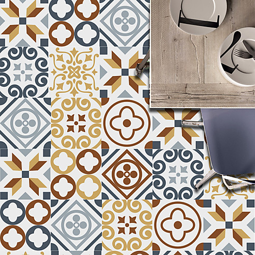 

1Pc 20 Pieces Of New Retro Tiles Tiles Tiles Diy Free Splicing Decorative Wall Stickers Foreign Trade Wall Stickers Wholesale 20Pcs 1010cm