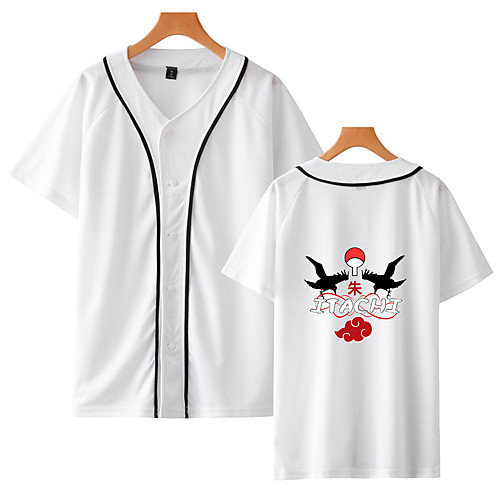 

Inspired by Naruto Cosplay Akatsuki Uchiha Itachi T-shirt Polyester / Cotton Blend Print Printing Top For Women's / Men's