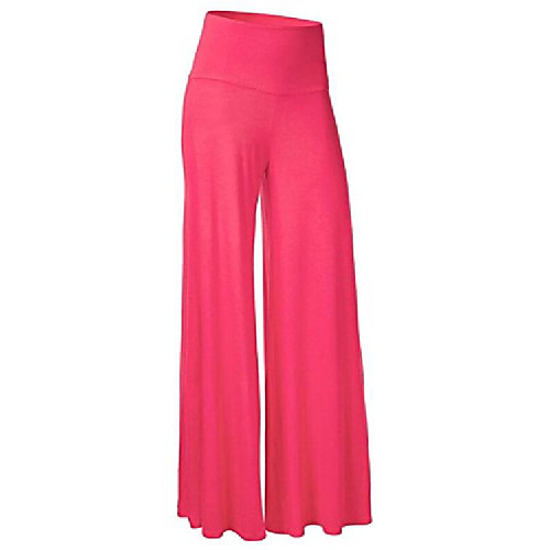 

womens comfy chic palazzo lounge loose pant rose red
