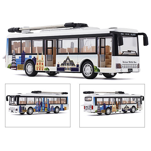 

Alloy Bus Toy Car Pull Back Vehicle Simulation Music & Light All Adults Kids Car Toys