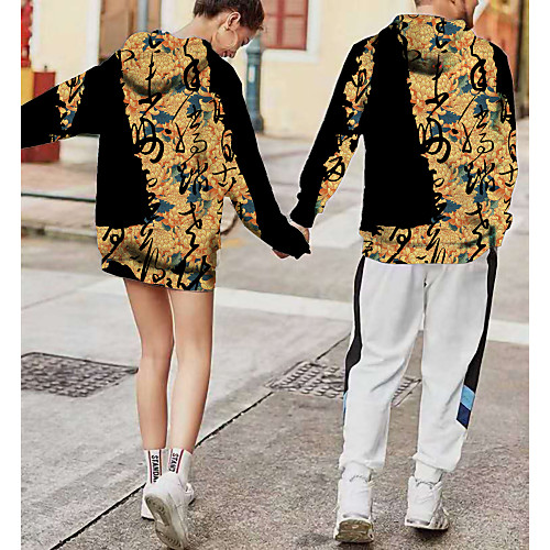 

Women's Men's Pullover Hoodie Sweatshirt Floral Graphic 3D Weekend 3D Print Casual Streetwear Hoodies Sweatshirts Yellow