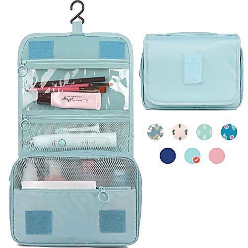 

hanging travel toiletry bag cosmetic make up organizer for women and girls waterproof