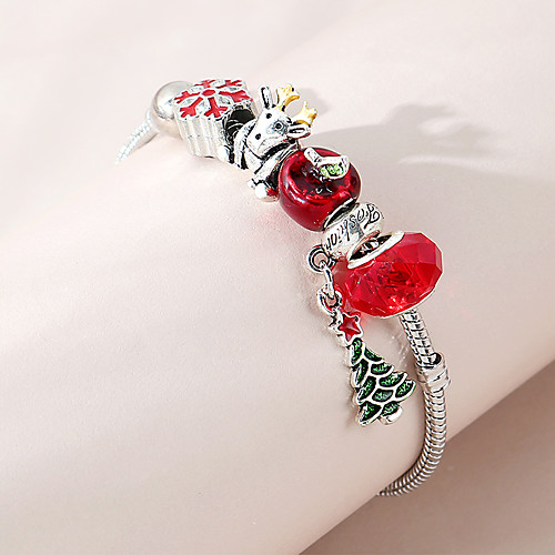 

Women's Charm Bracelet Bracelet Thick Chain Fashion Fashion Korean Cute Copper Bracelet Jewelry Red For Christmas Gift