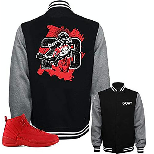 

shirt to match jordan (jordan 12 bulls goat jacket (black), 2xl)
