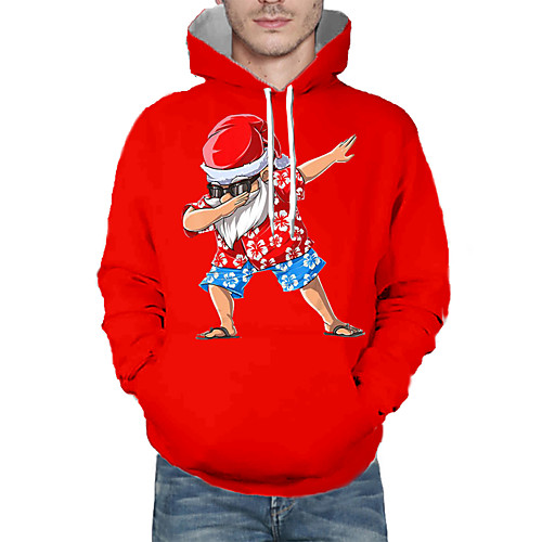 

Men's Pullover Hoodie Sweatshirt Print Graphic 3D Christmas Daily 3D Print 3D Print Christmas Hoodies Sweatshirts Red