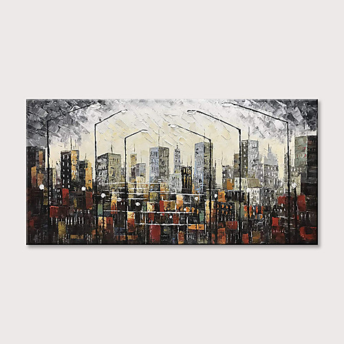 

Oil Painting Hand Painted Horizontal Abstract Landscape Modern Rolled Canvas (No Frame)