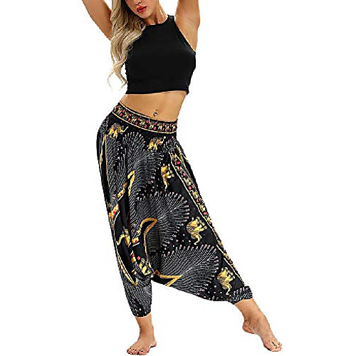 

elephant harem bloomers yoga pants high waisted baggy sports hippie dance pants boho pants trousers gray