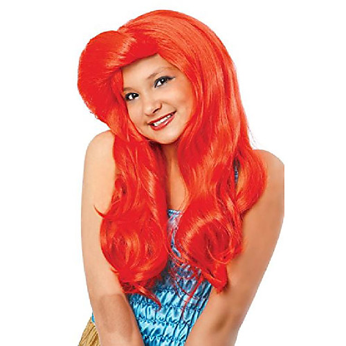 

mermaid wig, neon red, one size
