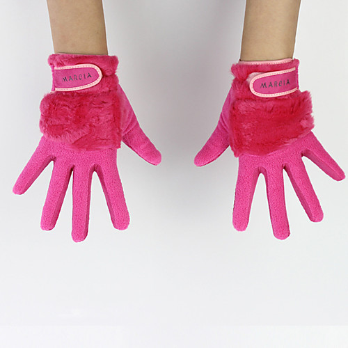 

Golf Glove Golf Full Finger Gloves Women's Anti-Slip UV Sun Protection Breathable Suedem Training Outdoor Competition Black Pink / Winter / Sweat-wicking