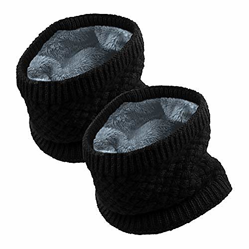 

cycling beanie and fleece neck warmer for women men winter scarf neck gaiter