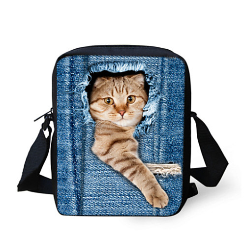 

black cat shoulder bookbag women handbag kid girl cute mini crossbody messenger bag