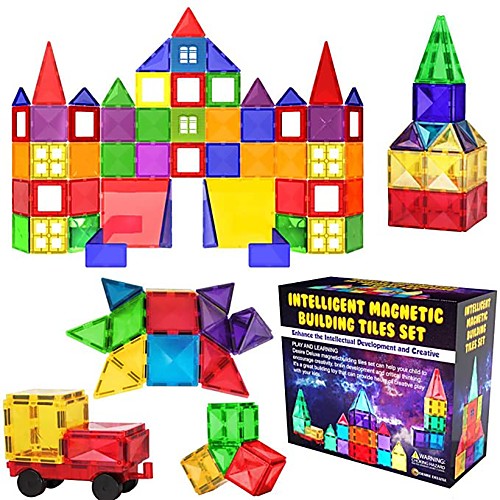 

Magnetic Tiles Building Blocks 3D Magnetic Blocks Building Bricks 55 pcs STEAM Toy Geometric Pattern Educational Building Toys All Toy Gift / Kid's