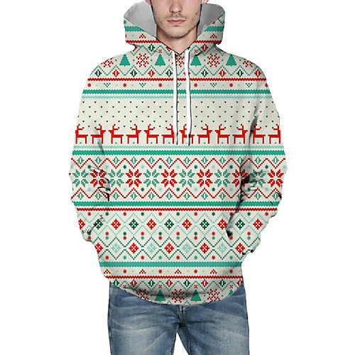 

Men's Pullover Hoodie Sweatshirt Lines / Waves Graphic 3D Christmas Daily 3D Print Christmas Hoodies Sweatshirts White