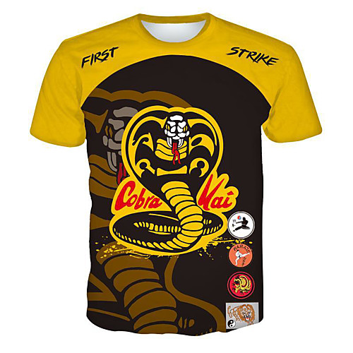 

Inspired by Cobra Kai the Karate Kid Cobra Kai Cosplay Costume T-shirt Terylene Print Printing Harajuku Graphic T-shirt For Men's / Women's