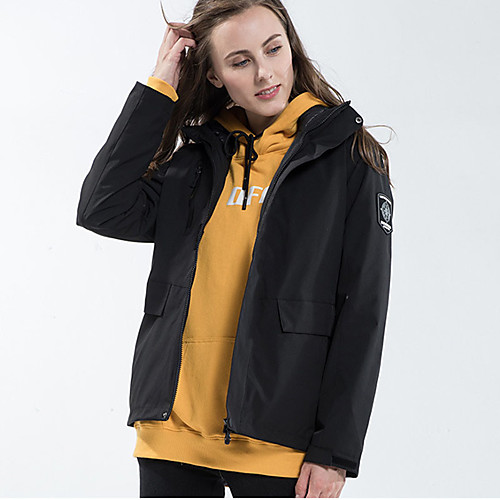

Women's Hiking Jacket Hiking 3-in-1 Jackets Winter Outdoor Solid Color Waterproof Windproof Fleece Lining Breathable Jacket Hunting Fishing Climbing White Black Purple Red Fuchsia / Warm