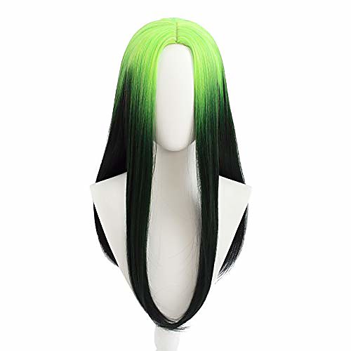 

Cosplay Costume Wig 123 Wavy Middle Part Wig 26 inch fluorescent green One Color Synthetic Hair 70 inch Women's Fashionable Design Black