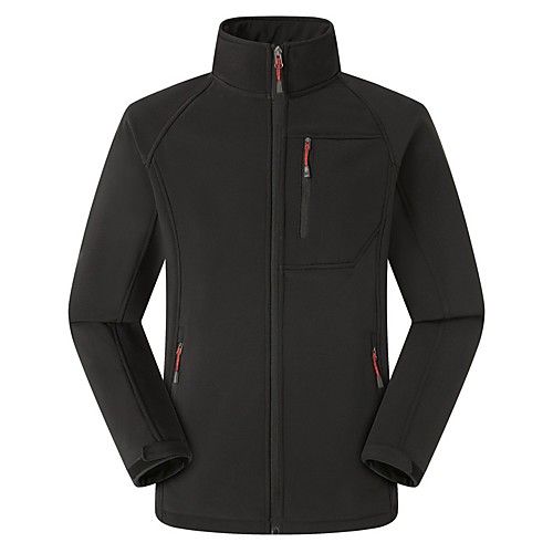 

Women's Men's Hiking Softshell Jacket Hiking Jacket Hiking Fleece Jacket Winter Outdoor Solid Color Windproof Fleece Lining Breathable Warm Winter Jacket Hunting Fishing Climbing Black [1008 models
