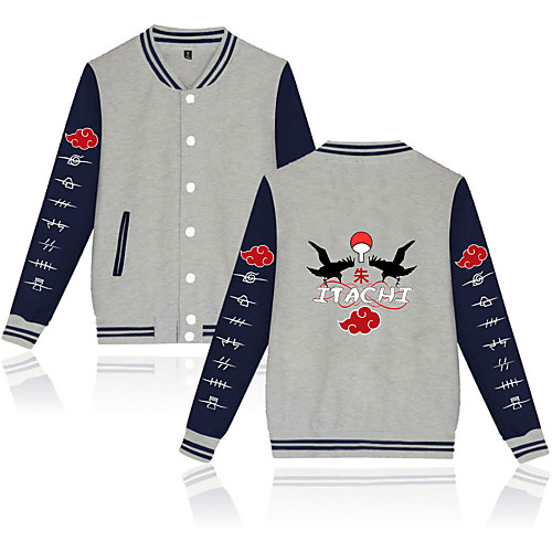 

Inspired by Naruto Cosplay Akatsuki Uchiha Itachi Cosplay Costume Polyester / Cotton Blend Print Printing Top For Women's / Men's