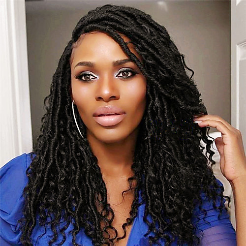 

Dreadlocks / Faux Locs Curly Braids Pre-loop Crochet Braids Curly Box Braids Black Multi-color Synthetic Hair Braiding Hair 1pc / pack 3 Pack 6 Pack