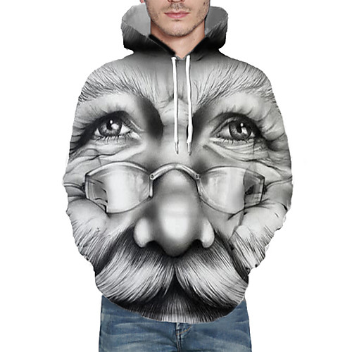 

Men's Pullover Hoodie Sweatshirt Print Graphic 3D Christmas Daily 3D Print 3D Print Christmas Hoodies Sweatshirts Gray