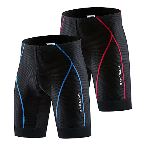 

WOSAWE Women's Cycling Padded Shorts Elastane Bike Shorts Padded Shorts / Chamois Bottoms Breathable 3D Pad Quick Dry Sports Solid Color Blue / Rose Red Mountain Bike MTB Road Bike Cycling Clothing