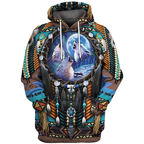 

Inspired by American Indian American Indian Cosplay Costume Hoodie Terylene 3D Printing Hoodie For Women's / Men's