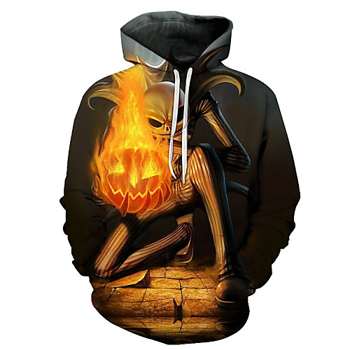 

Men's Pullover Hoodie Sweatshirt Graphic Party Halloween 3D Print Party Halloween Hoodies Sweatshirts Rainbow