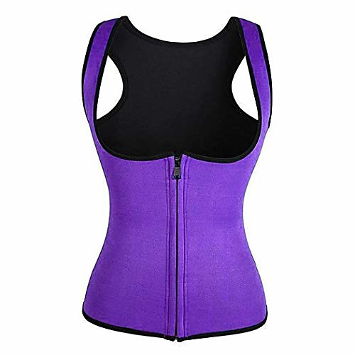 

vest corset fitness body shaper women waist trainer workout slimming tops purple