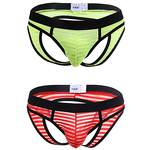 

Men's 2 Piece Basic Briefs Underwear - Normal Low Waist Multi color M L XL
