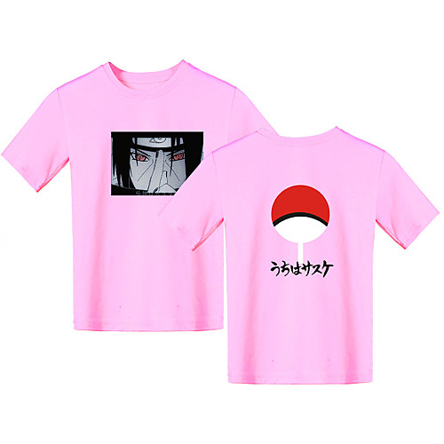 

Inspired by Naruto Cosplay Akatsuki Uchiha Itachi T-shirt Terylene Print Printing T-shirt For Boys'