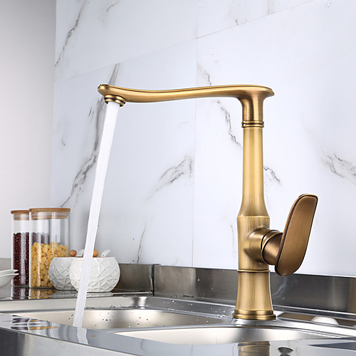 

Single Handle One Hole Antique Brass / Electroplated Standard Spout Centerset