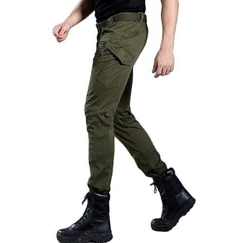

Men's Tactical Pants Thermal Warm Waterproof Windproof Ventilation Fall Winter Spring Solid Colored Bottoms for Camping / Hiking Hunting Fishing Black Army Green Khaki S M L XL XXL