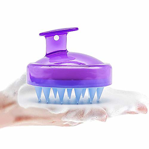 

shampoo brush siliscrub - the original silicone shampoo brush (2pcs) (purple)