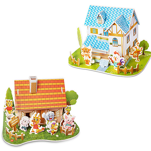 

Robotime 3D Puzzle Model Building Kit Wooden Model House DIY Card Paper Classic Kid's Adults' Unisex Boys' Girls' Toy Gift