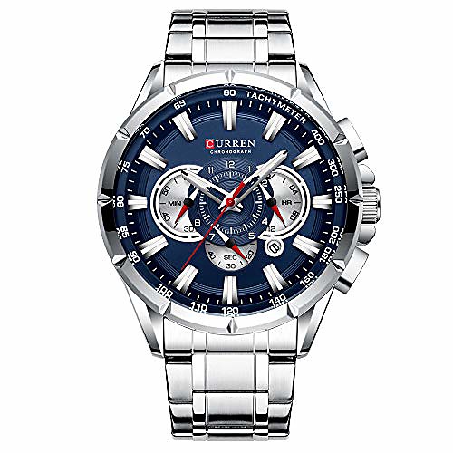 

curren mens watches 3 dials chronograph luxury wrist watch for men with calendar watch