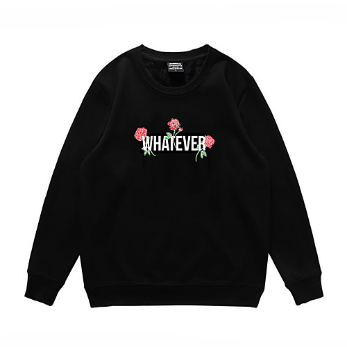 

Men's Pullover Sweatshirt Print Slogan Daily Casual Hoodies Sweatshirts Black