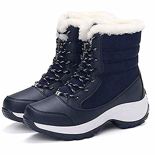 

deals winter snow boots for women platform warm winter boo & #40;5, blue& #41;