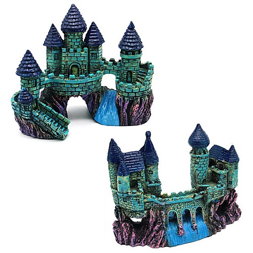 

Vintage Aquariums Cartoon Castle Decorations Resin Castle Tower Ornaments Fish Tank Accessories Home Decoration Supplies