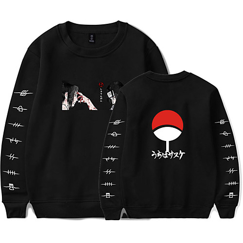 

Inspired by Naruto Cosplay Akatsuki Uchiha Itachi Hoodie Polyester / Cotton Blend Print Printing Hoodie For Women's / Men's