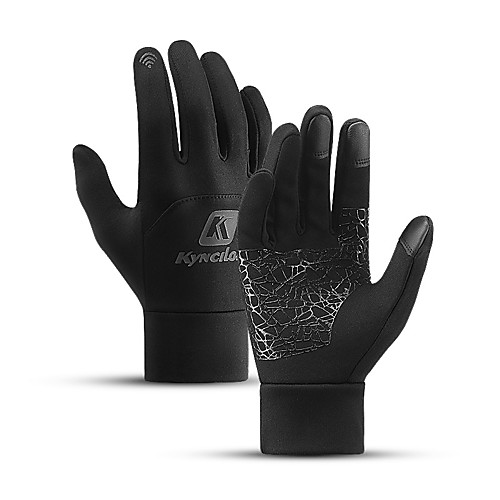 

Winter Bike Gloves / Cycling Gloves Touch Gloves Windproof Warm Skidproof Full Finger Gloves Sports Gloves Fleece Black Pink for Adults' Outdoor Exercise Cycling / Bike