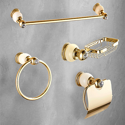 

Bathroom Accessory Set Contemporary Brass Wall Mounted