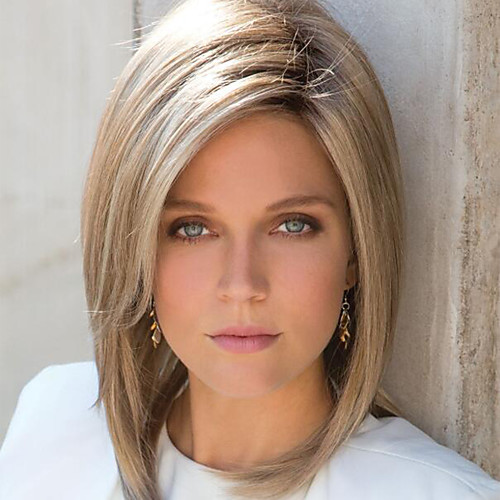 

Synthetic Wig Straight Bob Wig Short Brown Synthetic Hair Women's Fashionable Design Highlighted / Balayage Hair Exquisite Brown