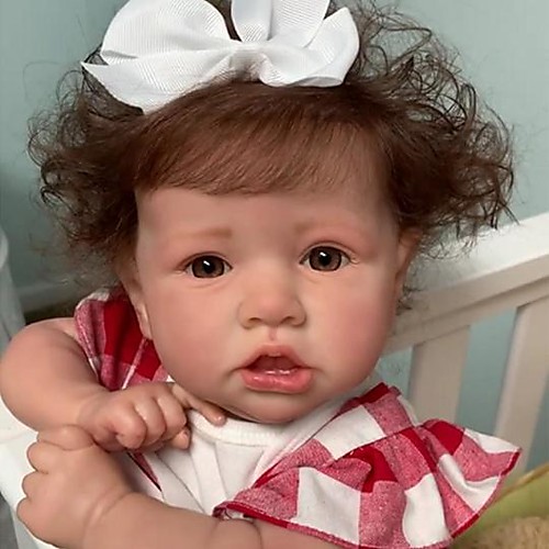 

22 inch Reborn Doll Baby & Toddler Toy Baby Girl Reborn Baby Doll Saskia lifelike Hand Made Simulation Hand Applied Eyelashes Floppy Head Cloth Silicone Vinyl with Clothes and Accessories for Girls